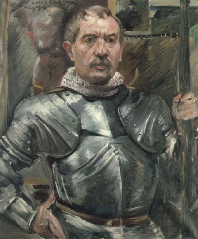 Lovis Corinth self portrait in armor France oil painting art